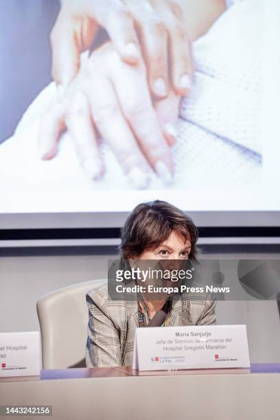 Maria Sanjurjo, Head of the Pharmacy Service of the Hospital Universitario Gregorio Marañon, takes part in the round table discussion. 'Cancer and...
