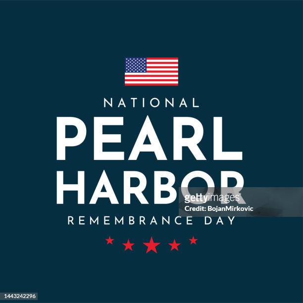 national pearl harbor remembrance day card, background. vector - pearl harbor hawaii stock illustrations