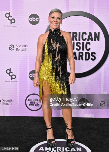 Pink attends the 2022 American Music Awards at Microsoft Theater on November 20, 2022 in Los Angeles, California.