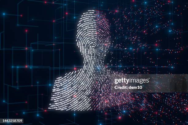 stockillustraties, clipart, cartoons en iconen met facial recognition technology - biometrie