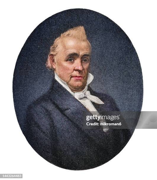 portrait of james buchanan jr. american lawyer, diplomat and politician who served as the 15th president of the united states from 1857 to 1861 - james buchanan stock-fotos und bilder