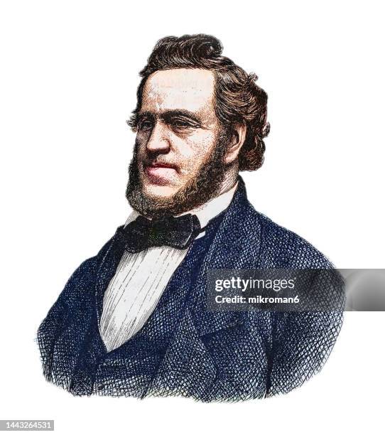 portrait of brigham young - american mormon, religious leader and politician, second president of the church of jesus christ of latter-day saints (lds church) - the church of jesus christ of latter-day saints stock pictures, royalty-free photos & images