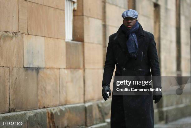 Manchester City footballer, Benjamin Mendy attends Chester Crown Court on the final day of his trial on November 21, 2022 in Chester, England....