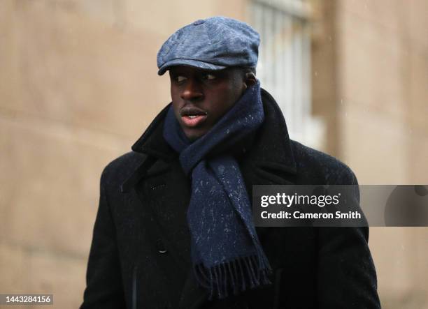 Manchester City footballer, Benjamin Mendy attends Chester Crown Court on the final day of his trial on November 21, 2022 in Chester, England....