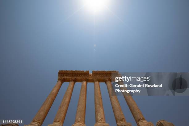 baalbek ruins, middle east - baalbek stock pictures, royalty-free photos & images