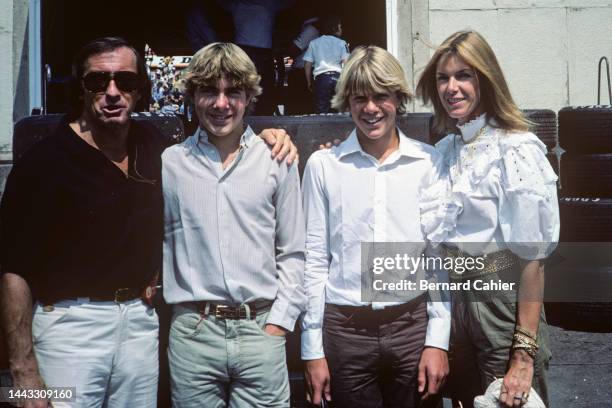 Jackie Stewart, Paul Stewart, Mark Stewart, Helen Stewart, Grand Prix of Great Britain, Brands Hatch, 18 July 1982. The Stewart family: Jackie and...