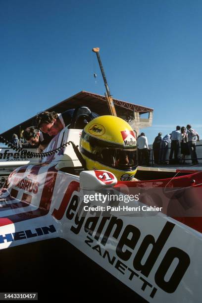 Ayrton Senna, Toleman-Hart TG184, Grand Prix of Portugal, Autodromo do Estoril, 21 October 1984.