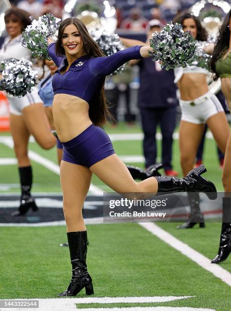 Houston Texans Cheerleaders perform as the Washington Commanders play the Houston Texans at NRG Stadium on November 20, 2022 in Houston, Texas.