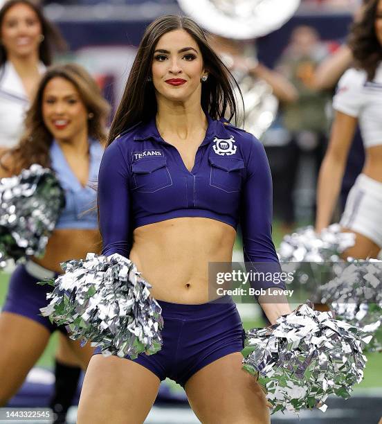 Houston Texans Cheerleaders perform as the Washington Commanders play the Houston Texans at NRG Stadium on November 20, 2022 in Houston, Texas.