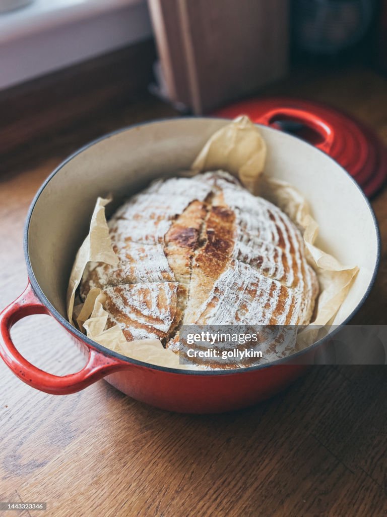 Home baked sourdough bread
