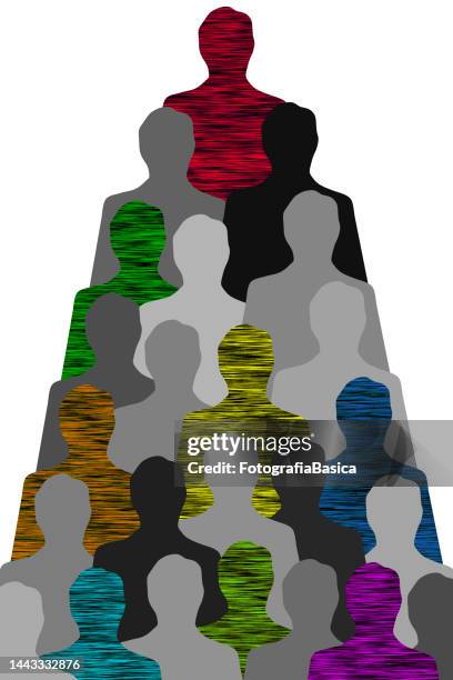multi colored broadcasting men - tv static stock illustrations