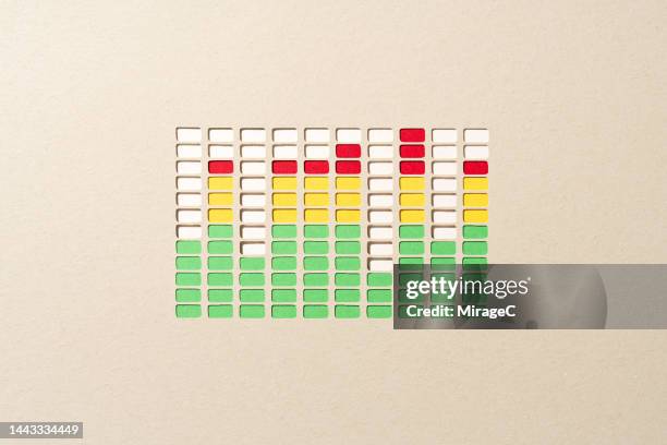 music audio equalizer paper cut craft - audio graph stock pictures, royalty-free photos & images