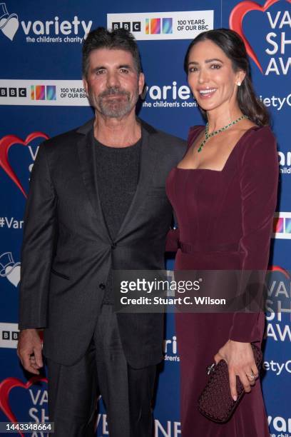 Simon Cowell and Lauren Silverman attend the Variety Club Showbusiness Awards 2022 at Hilton Park Lane on November 21, 2022 in London, England.