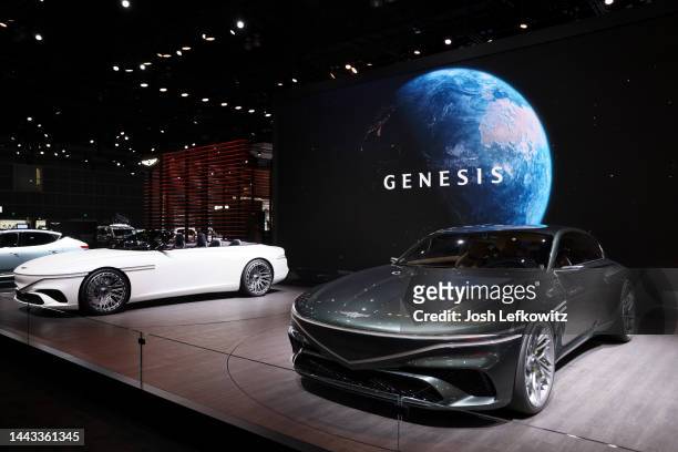 The Genesis X Concept and X Concept Convertible is on display at the 2022 Los Angeles Auto Show on November 18, 2022 in Los Angeles, California.