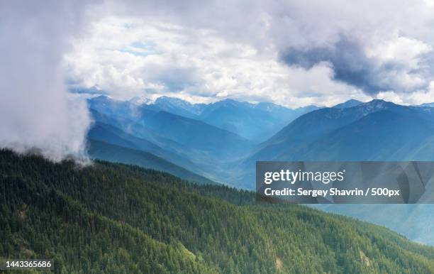 scenic view of mountains against sky,seattle,washington,united states,usa - seattle landscape stock pictures, royalty-free photos & images