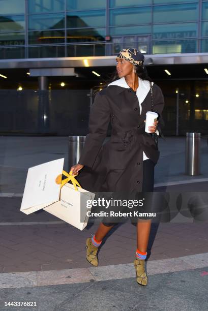 Ubah Hassan is seen shopping in Manhattan on November 21, 2022 in New York City.