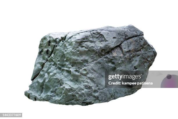 natural stone marble isolated on white background - landscaping rock fotografías e imágenes de stock