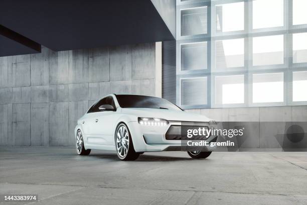 parked vehicle in concrete garage - generic description 個照片及圖片檔