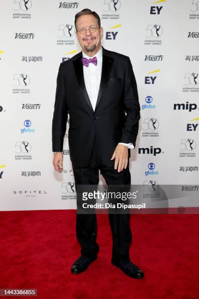 Penn Jillette attends the 50th International Emmy Awards at New York Hilton Midtown on November 21, 2022 in New York City.