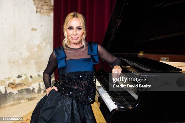 Singer Marta Sanchez attends the "De Cerca" press conference at Garaje Lola on November 21, 2022 in Madrid, Spain.