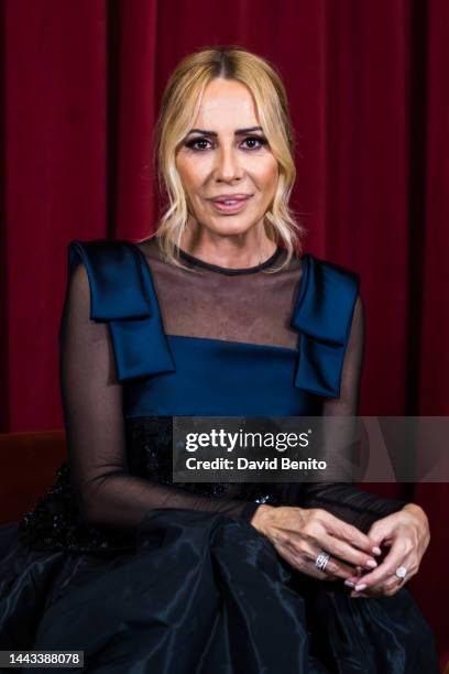 Singer Marta Sanchez attends the "De Cerca" press conference at Garaje Lola on November 21, 2022 in Madrid, Spain.