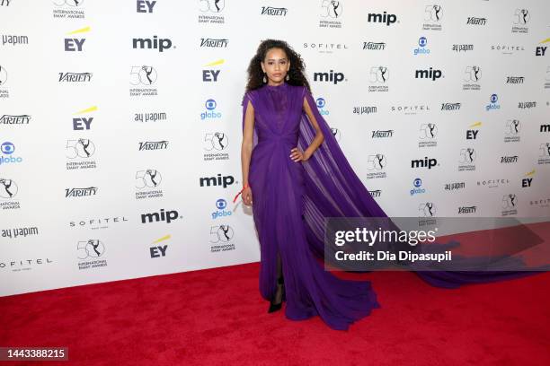 Taís Araújo attends the 50th International Emmy Awards at New York Hilton Midtown on November 21, 2022 in New York City.