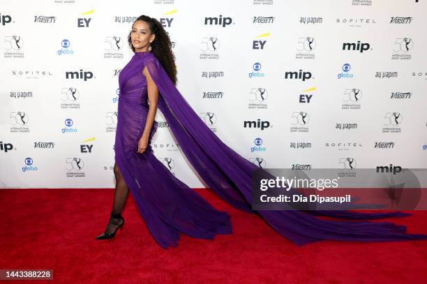 Taís Araújo attends the 50th International Emmy Awards at New York Hilton Midtown on November 21, 2022 in New York City.