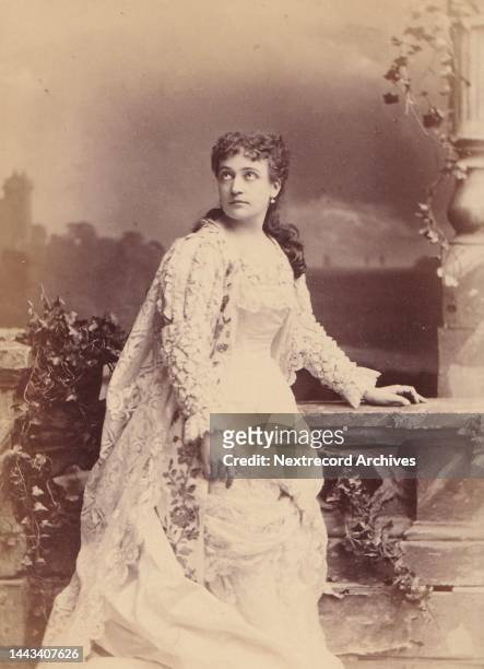 Cabinet card portrait by Mora Studio of American stage actress Maude Granger, sometimes spelled Maud Granger, in the role of Juliet in a Broadway...