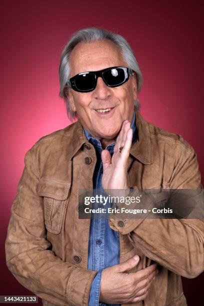 Gilbert Montagne poses during a portrait session in Paris, France on .