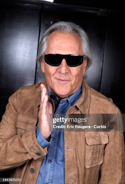 Gilbert Montagne poses during a portrait session in Paris, France on .