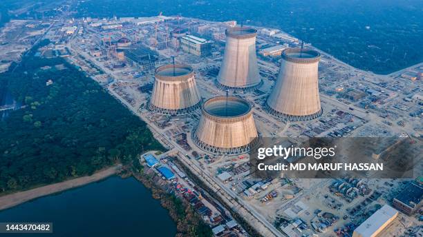 central nuclear de rooppur de bangladesh - uranio fotografías e imágenes de stock