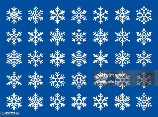 illustrazioni stock, clip art, cartoni animati e icone di tendenza di fiocchi di neve - snowflake