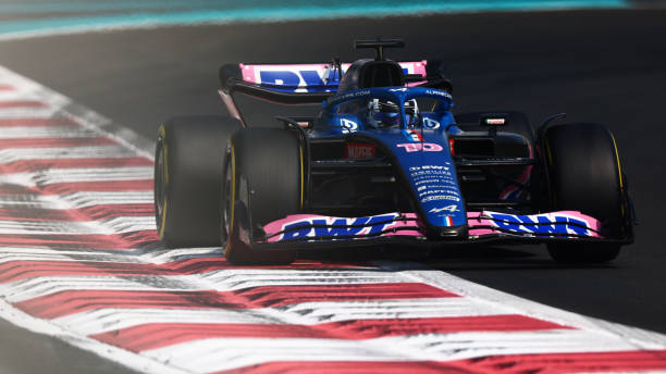 ABU DHABI, UNITED ARAB EMIRATES - NOVEMBER 22: Pierre Gasly of France driving the (10) Alpine F1 A522 Renault on track during Formula 1 testing at Yas Marina Circuit on November 22, 2022 in Abu Dhabi, United Arab Emirates.