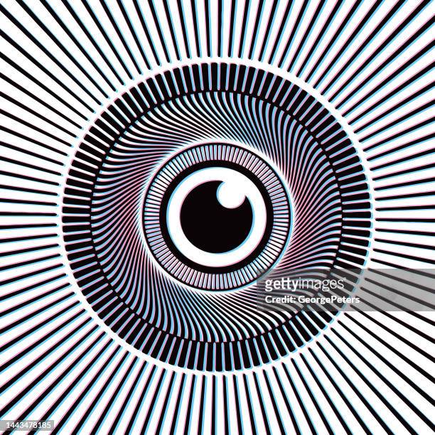 facial recognition technology - eye scan stock illustrations
