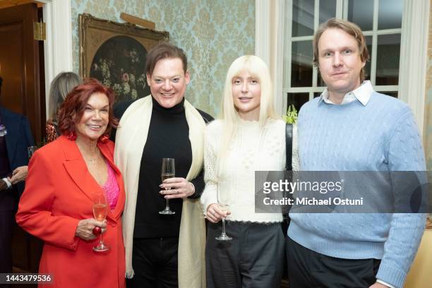 Carmen D'Alessio, Dr. Lee Phillips, Alina Merhle and Aleks Mehrle attend Martin And Jean Shafiroff Host Thanksgiving Cocktails In Honor Of Mission...