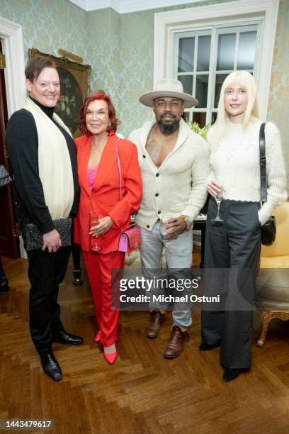 Dr. Lee Phillips, Carmen D'Alessio, Guy Stanley and Alina Merhle attend Martin And Jean Shafiroff Host Thanksgiving Cocktails In Honor Of Mission...