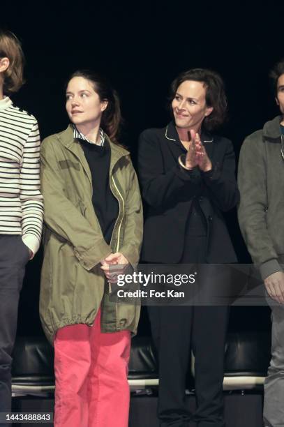 Actresses Audrey Bastien, and Armelle Deutsch attend Poesie en Liberte 2022 at Theatre Rouge Jardin d’Acclimentation Rielle on November 21, 2022 in...