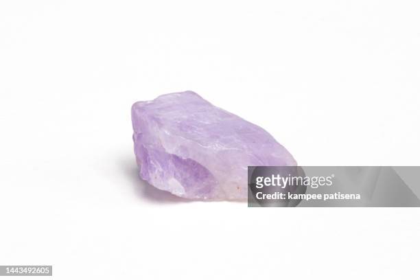 pink agate rocks on white background - amethyst stock pictures, royalty-free photos & images