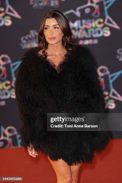 Jenifer Bartoli attends the 24th NRJ Music Awards - Red Carpet arrivals at Palais des Festivals on November 18, 2022 in Cannes, France.