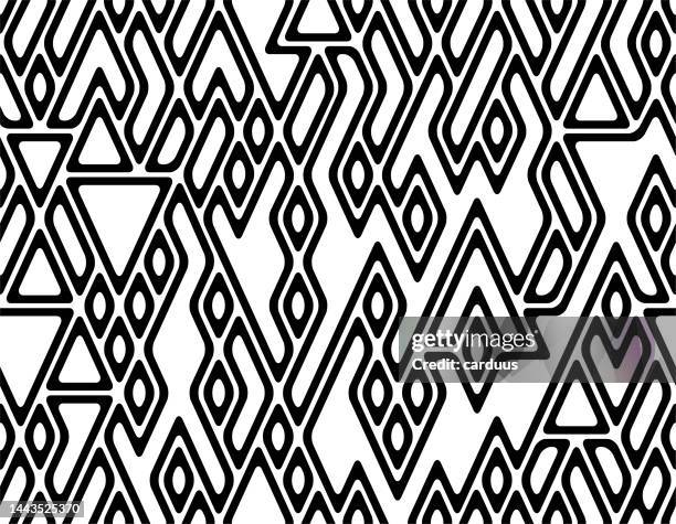 seamless abstract ethnic pattern - tribal pattern stock illustrations