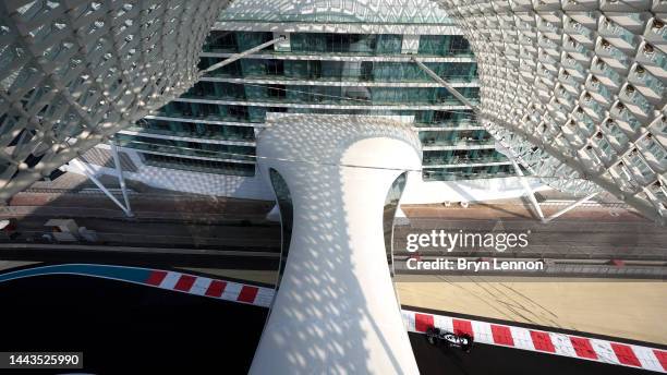 Nyck de Vries of Netherlands and Scuderia AlphaTauri on track during Formula 1 testing at Yas Marina Circuit on November 22, 2022 in Abu Dhabi,...