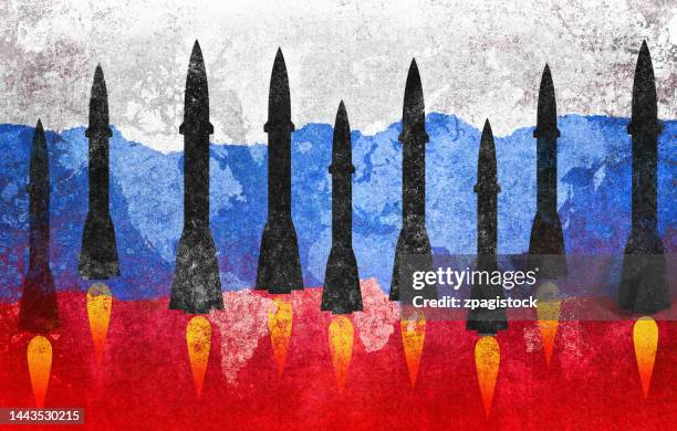 russian missiles - russia flag stock pictures, royalty-free photos & images