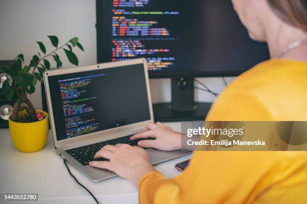 Old Programmer Lady Older Woman Computer Code Photos and Premium High Res Pictures - Getty ...