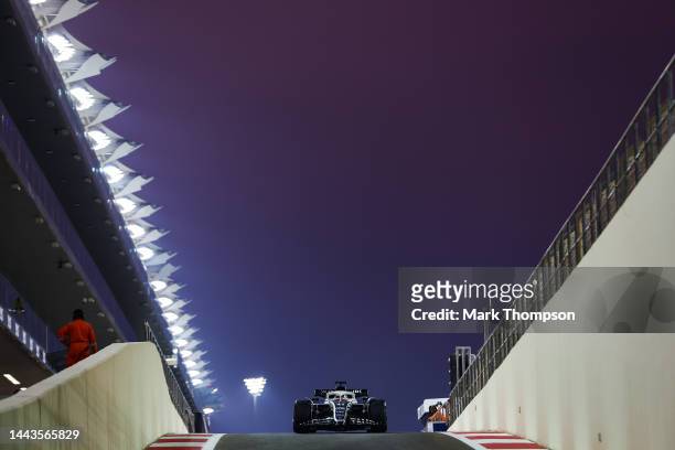 Nyck de Vries of Netherlands driving the Scuderia AlphaTauri AT03 on track during Formula 1 testing at Yas Marina Circuit on November 22, 2022 in Abu...