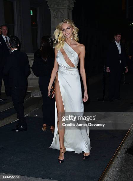 Anja Rubik attends the after party for the "Schiaparelli and Prada: Impossible Conversations" Costume Institute exhibition at the Ukrainian Institute...
