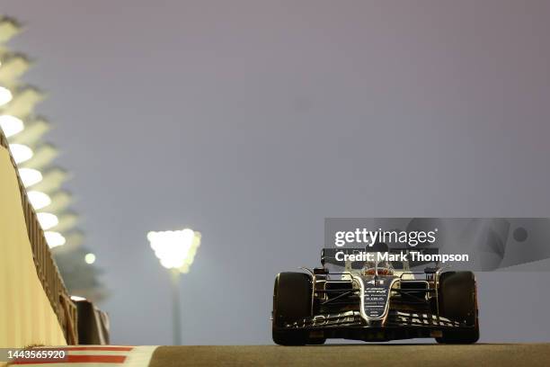 Nyck de Vries of Netherlands driving the Scuderia AlphaTauri AT03 on track during Formula 1 testing at Yas Marina Circuit on November 22, 2022 in Abu...