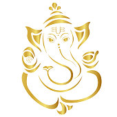 Hindu God Vinayaha Ganapathy Vector illustration