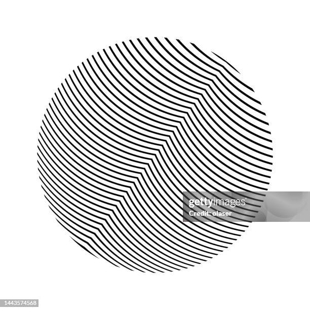 waved stripes in circle - wave logo stock illustrations