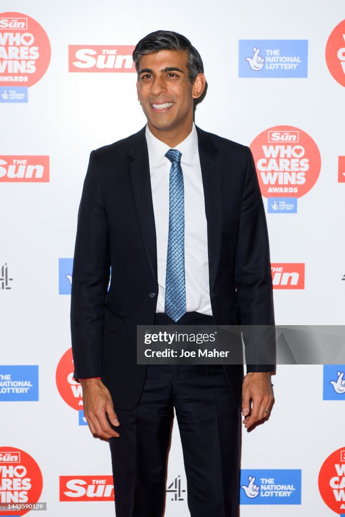British Prime Minister Rishi Sunak attends The Sun's "Who Cares Wins