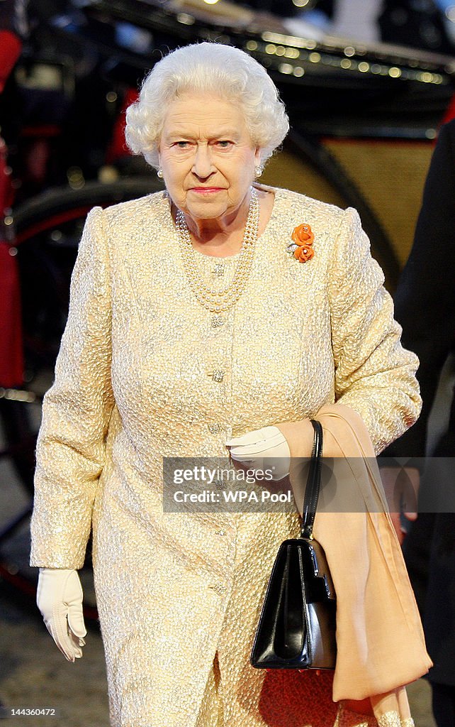 Queen Elizabeth II Attends The Diamond Jubilee Pageant At Windsor Castle